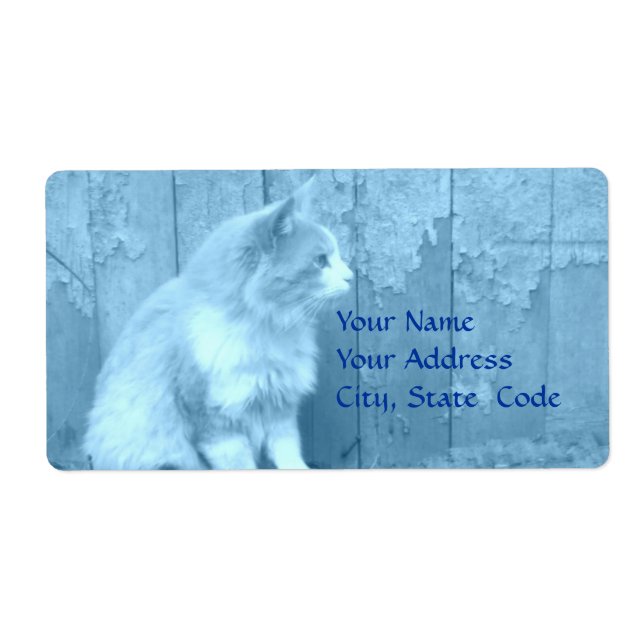 Blue Sahara (Katze) Adressetiketten (Vorne)