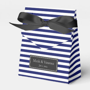 Blue Sailor Stripe Custom Wedding Geschenkschachtel