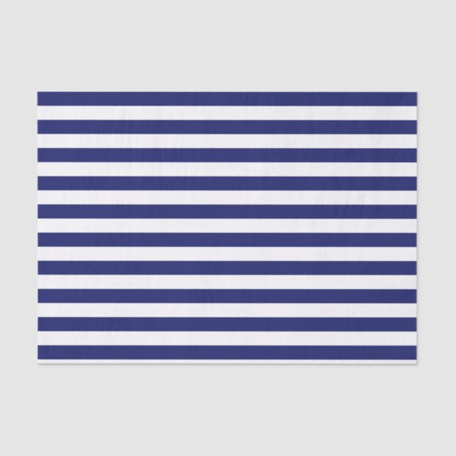 Blue Sailor Stripe (groß) Seidenpapier (Vorderseite)