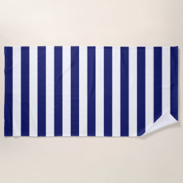 Blue Sailor Stripe (groß) Strandtuch