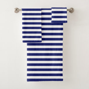 Blue Sailor Stripe (kleiner Maßstab) Badhandtuch Set