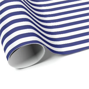 Blue Sailor Stripe (kleiner Maßstab) Geschenkpapier