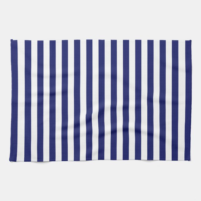 Blue Sailor Stripe (kleiner Maßstab) Geschirrtuch (Horizontal)