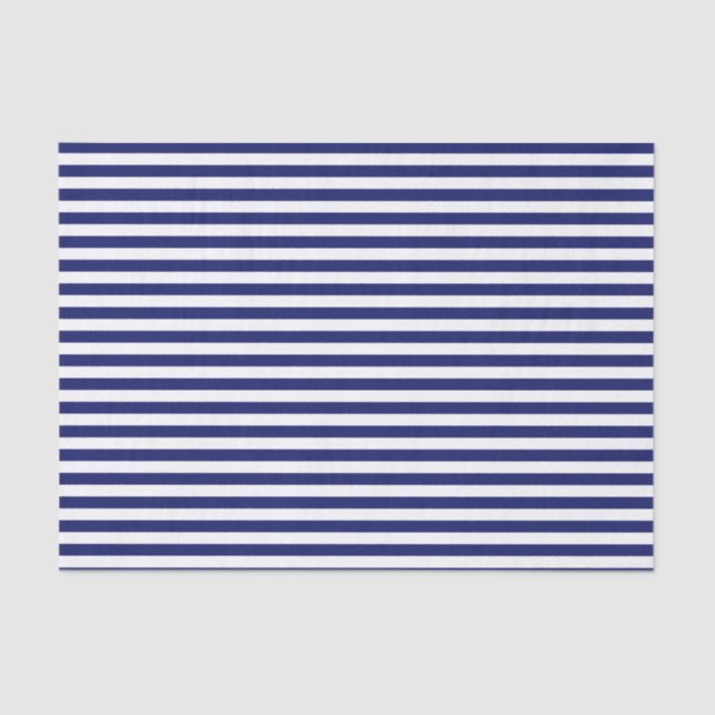 Blue Sailor Stripe (kleiner Maßstab) Seidenpapier (Vorderseite)