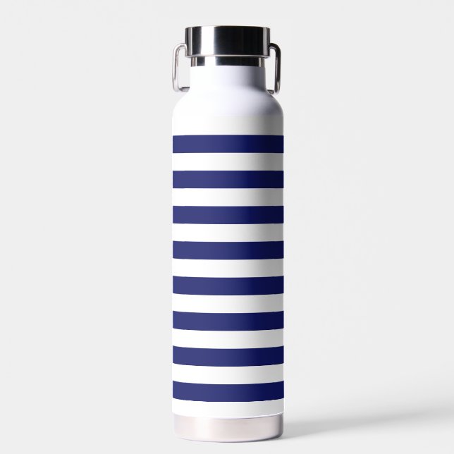 Blue Sailor Stripe Trinkflasche (Vorne)