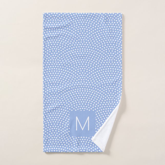 Blue Same Komon Mit Monogramm Badhandtuch Set (Handtuch)