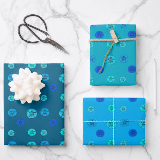 Blue Sand Dollar Geschenkpapier Set