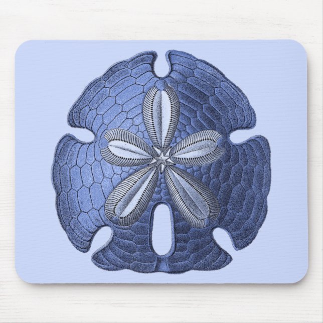 Blue Sand Dollar Mousepad (Vorne)