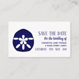 Blue Sand Dollar, Save the Date Begleitkarte