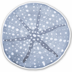 Blue Sand Dollar Sticker oder Label