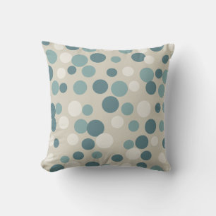 Blue Sand Dots Pillow Kissen