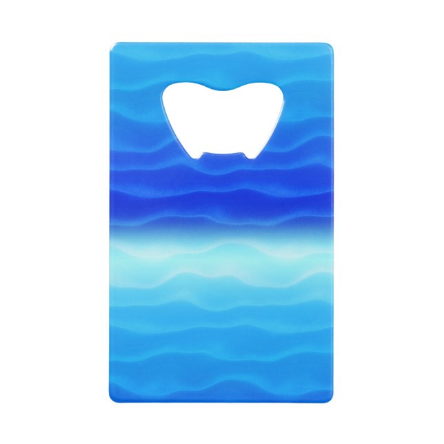 Blue Sand Dunes Abstrakt Kreditkarten Flaschenöffner (Vorderseite)