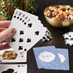 Blue Sand Ripples Personalisierte Spielkarten