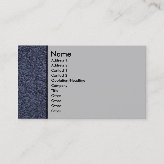 Blue Sandstone Visitenkarte (Vorderseite)