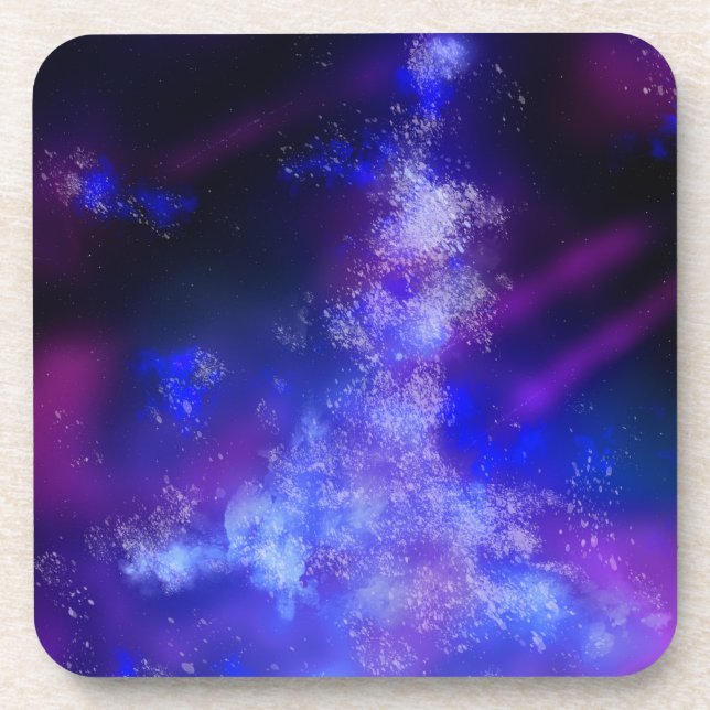 Blue Saphire Night Sky Plastic Getränkeuntersetzer (Vorderseite)