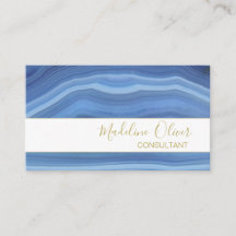 Blue Sapphire Elegante Agate Moderne Typografie