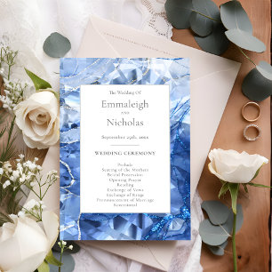 Blue Sapphire Gemstone Hochzeitsprogramme