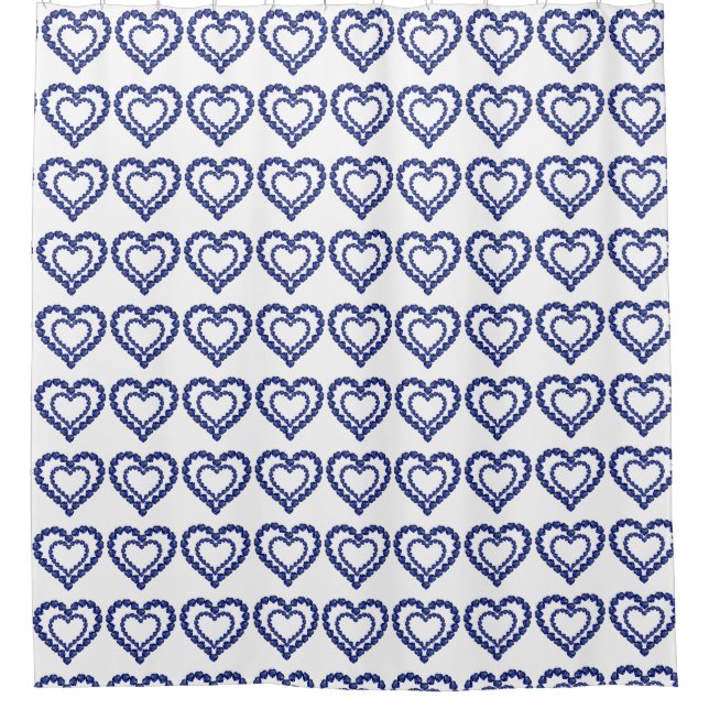 Blue Sapphire Heart Duschvorhang (Vorderseite)