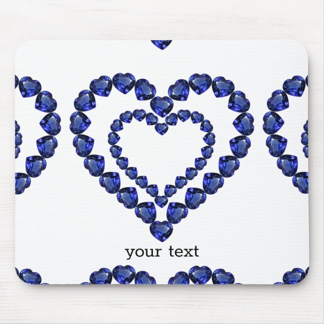 Blue Sapphire Heart Mousepad (Vorne)