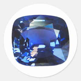 Blue Sapphire Runder Aufkleber