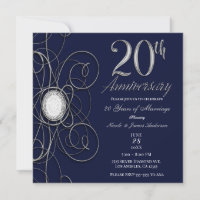 Blue Sapphire & Silver Diamond 20 20 Jahre