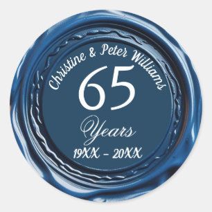 Blue Sapphire Wedding Blue Wax Siegel Sticker