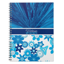 Blue Satin in Blume Personalisiert Journal