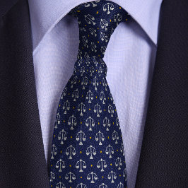 Blue Scales of Justice Lawyer Krawatte