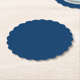 Blue Scalloped Paper Untersetzer