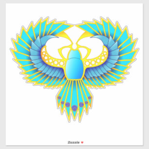 Blue Scarab Aufkleber