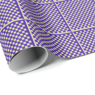 Blue Schach Wrapping Paper Geschenkpapier