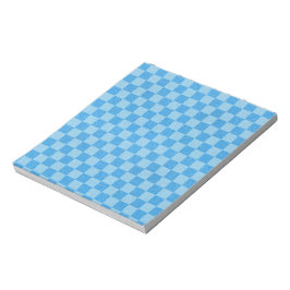 Blue Schachbrett Glitzer Notizblock