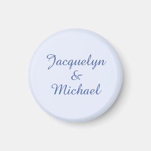 Blue Schlicht Elegante Moderne Kalligraphie Name Magnet