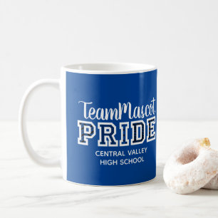 Blue School Pride Mascot Name Kaffee Tasse