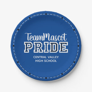 Blue School Pride Mascot Name Paper Teller