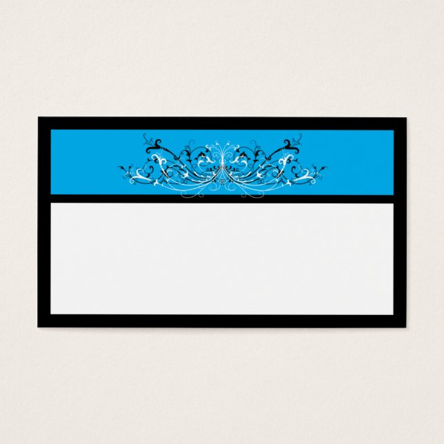 Blue Schwarz-weiß Scrolls Fvor Cards (Vorderseite)