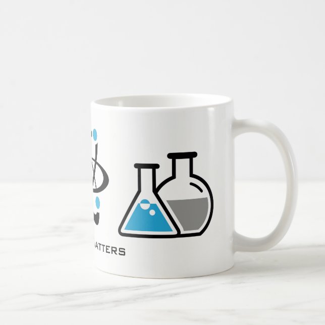 Blue Science Materie Design Tasse (Rechts)