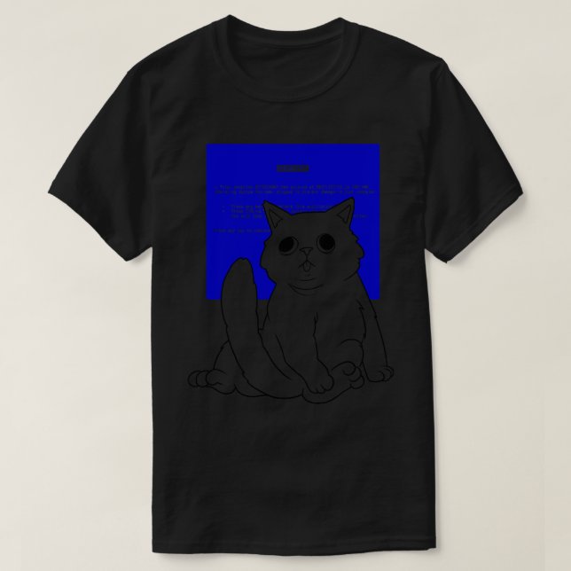 Blue Screen Cat von Tobe Fonseca T-Shirt (Design vorne)