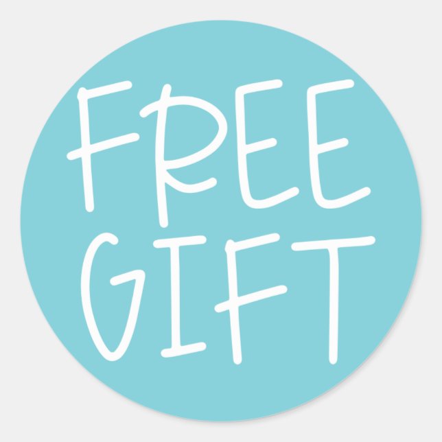 Blue Script kostenlos Geschenksticker Runder Aufkleber (Vorderseite)