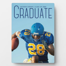 Blue Script Overlay Football Foto Fotoplatte