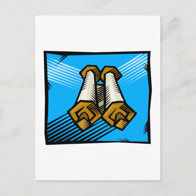 Blue Scrolls Postkarte (Vorderseite)