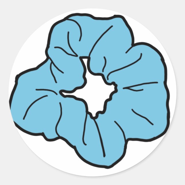 Blue Scrunchie Sticker (Vorderseite)