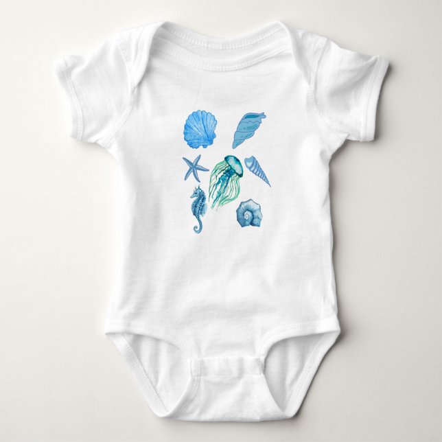 Blue Sea Art Baby Strampler (Vorderseite)