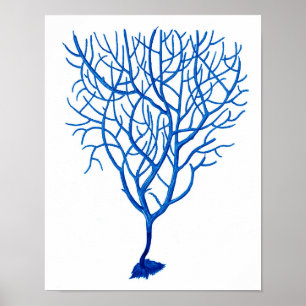 Blue Sea Fan Art Print # 6 Beach Thema Dekoration