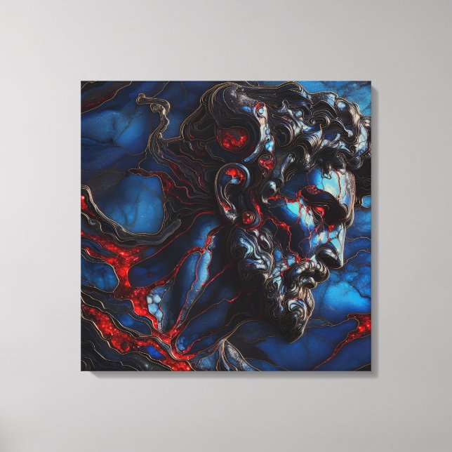 Blue Sea Guardian - KI am Arbeitsplatz Leinwanddruck (Vorderseite)