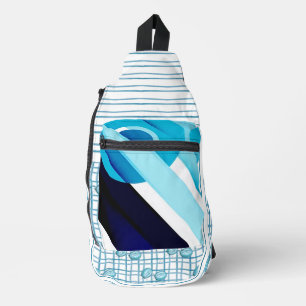 "Blue Seas" Cut Sew Sling Bag