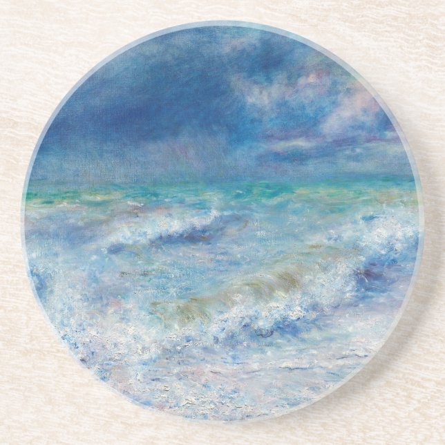 Blue Seascape by Renoir Getränkeuntersetzer (Vorne)