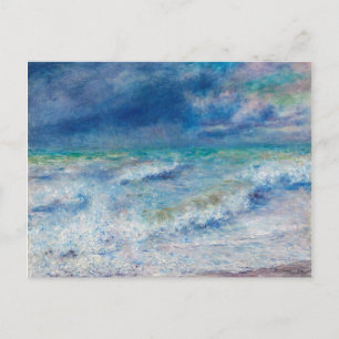 Blue Seascape von Renoir Impressionist Malerei Art Postkarte