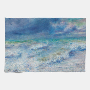 Blue Seascape von Renoir Impressionist Malerei Geschirrtuch