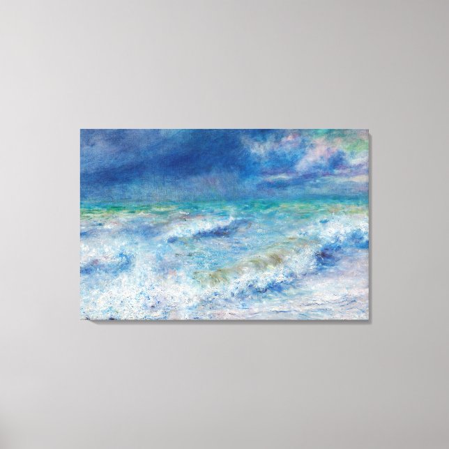Blue Seascape von Renoir Impressionist Malerei Leinwanddruck (Vorderseite)
